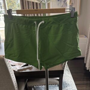 2xist Green Swim Trunks with White Drawstring